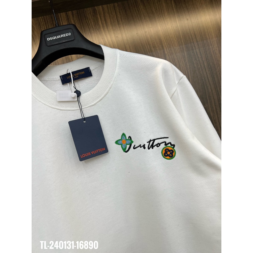 🔥Hot🔥Áo nỉ LV thêu hình trước sau thiết kế hot trend Nam nữ Thu Đông 2023