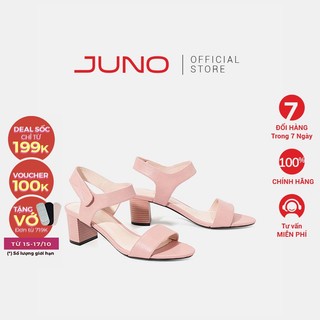 Giày Sandal Nữ 5cm Thời Trang JUNO Gót Vuông Quai Ngang SD05003