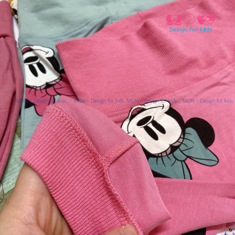 Quần dài NAME.IT cạp cao, chun, quần legging xuất dư vải ORGANIC COTTON co dãn 4 chiều cho bé