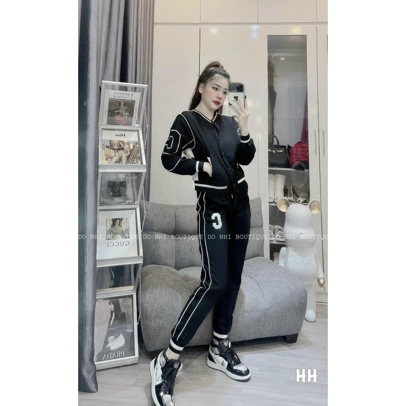 BỘ THỂ THAO BOMBER PHỐI MÀU VIỀN MÍ CÁ TÍNH