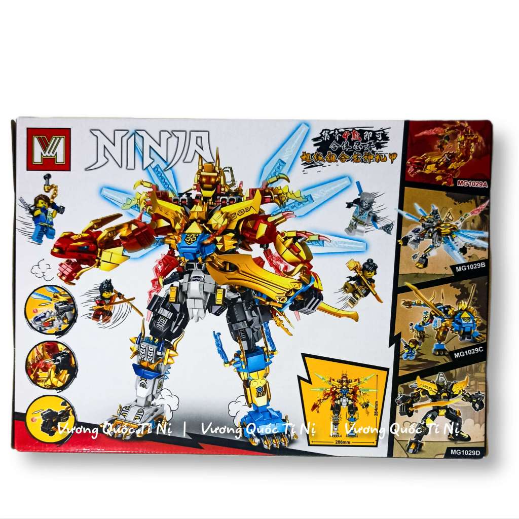 Đồ chơi ninja - Lắp ráp xếp hình 299-360 chi tiết cho bé