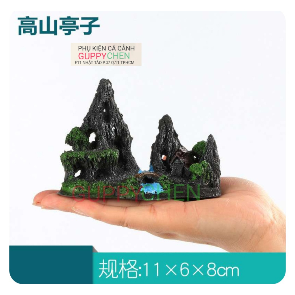Mô Hình Thác Đá Nhỏ trang trí hồ cá thủy sinh - tiểu cảnh , terarium