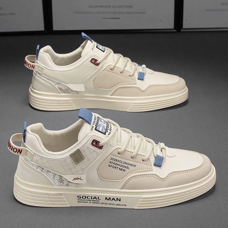 Giày nam mẫu mới, sneaker cổ cao cá tính siêu đẹp mã 2260 màu be LALABEO Fashion