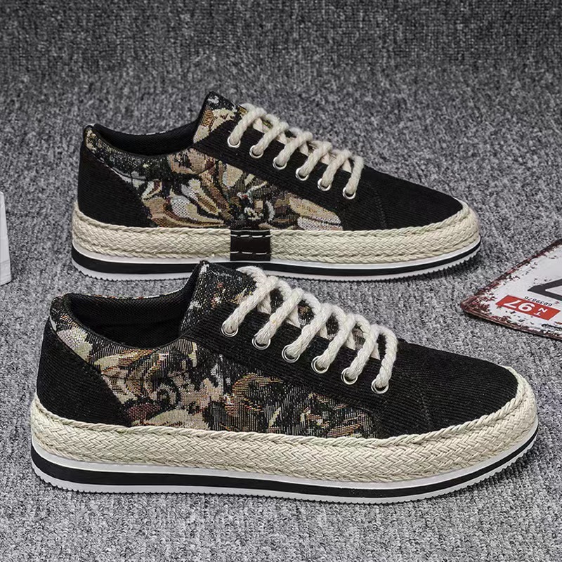 Giày nam vải canvas họa tiết bắt mắt, giày vải mẫu mới mã 383 LALABEO Fashion