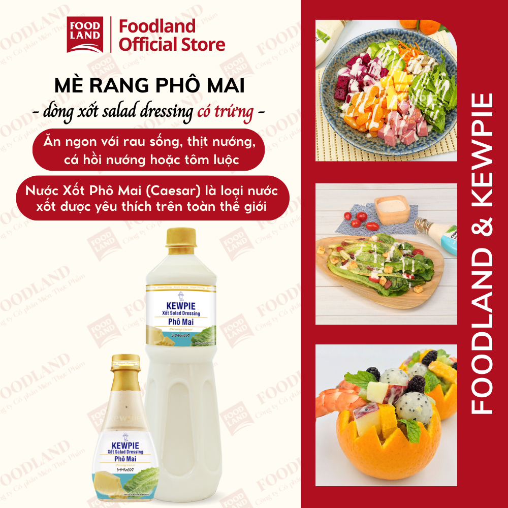 Nước Sốt Phomai Kewpie 210ML - xốt phomai chấm thịt, bò bít tết - Foodland