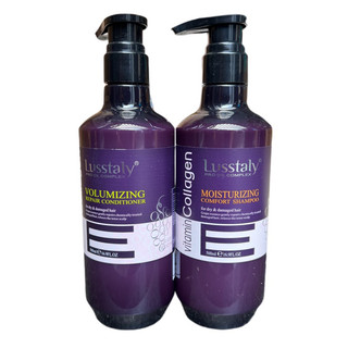 Cặp dầu gội xả Lusstaly Volume dưỡng ẩm tăng phồng ngăn gãy rụng tóc 500mlx2