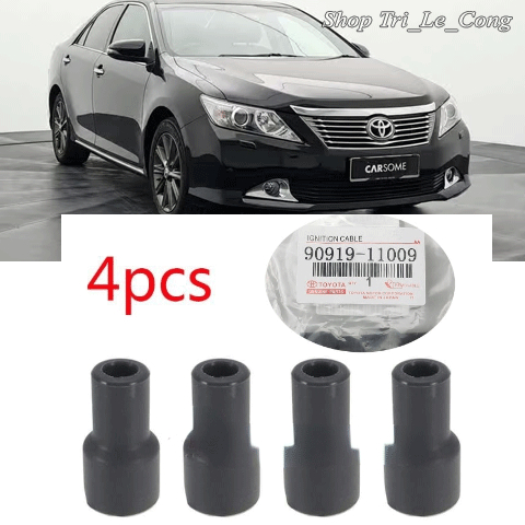 Toyota Innova Bộ 4 Nút Cao Su đầu Bugi Bọc chụp Đánh Lửa xe hơi ô tô Avanza Vios Rush Camry corolla 