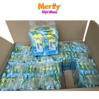Thùng 100 Gói Khăn Khăn ướt cho bé Merzy 10 tờ, khăn giấy ướt không mùi mini tiện lợi
