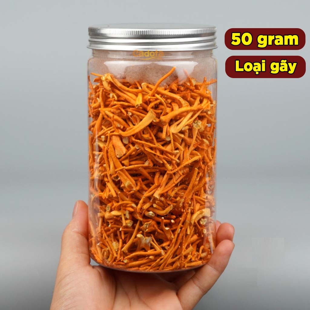 50g Nấm Đông Trùng Hạ Thảo Sấy Khô CADOTA Loại Gãy, Sấy Thăng Hoa Cao Cấp, Sợi Gãy Nên Giá Rẻ, Chất Lượng Không Đổi