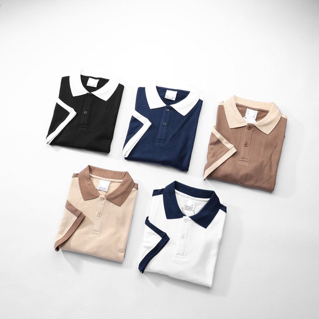 Áo thun nam POLO tay ngắn thiết kế vải cá sấu thoáng mát, phong cách trẻ trung trendy