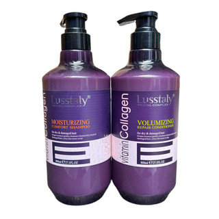 Dầu gội xả chăm sóc tóc Lusstaly Collagen Vitamin E 800mlx2