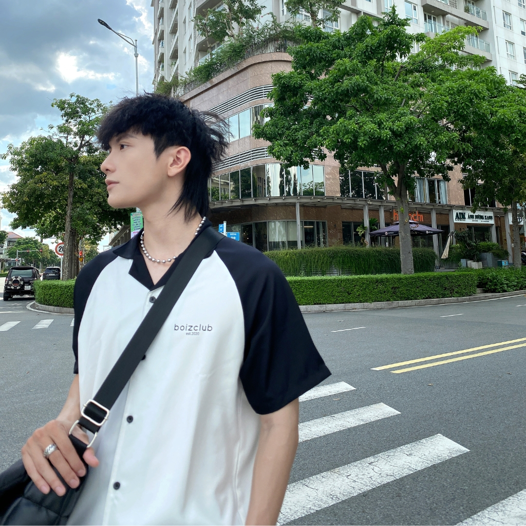 Áo sơ mi tay ngắn LocalBrand Boizclub tay raglan form unisex