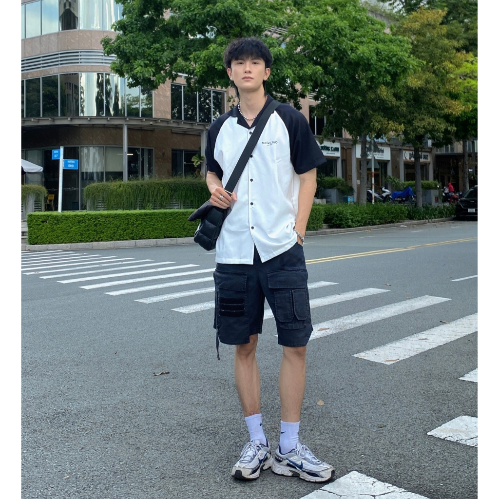 Áo sơ mi tay ngắn LocalBrand Boizclub tay raglan form unisex