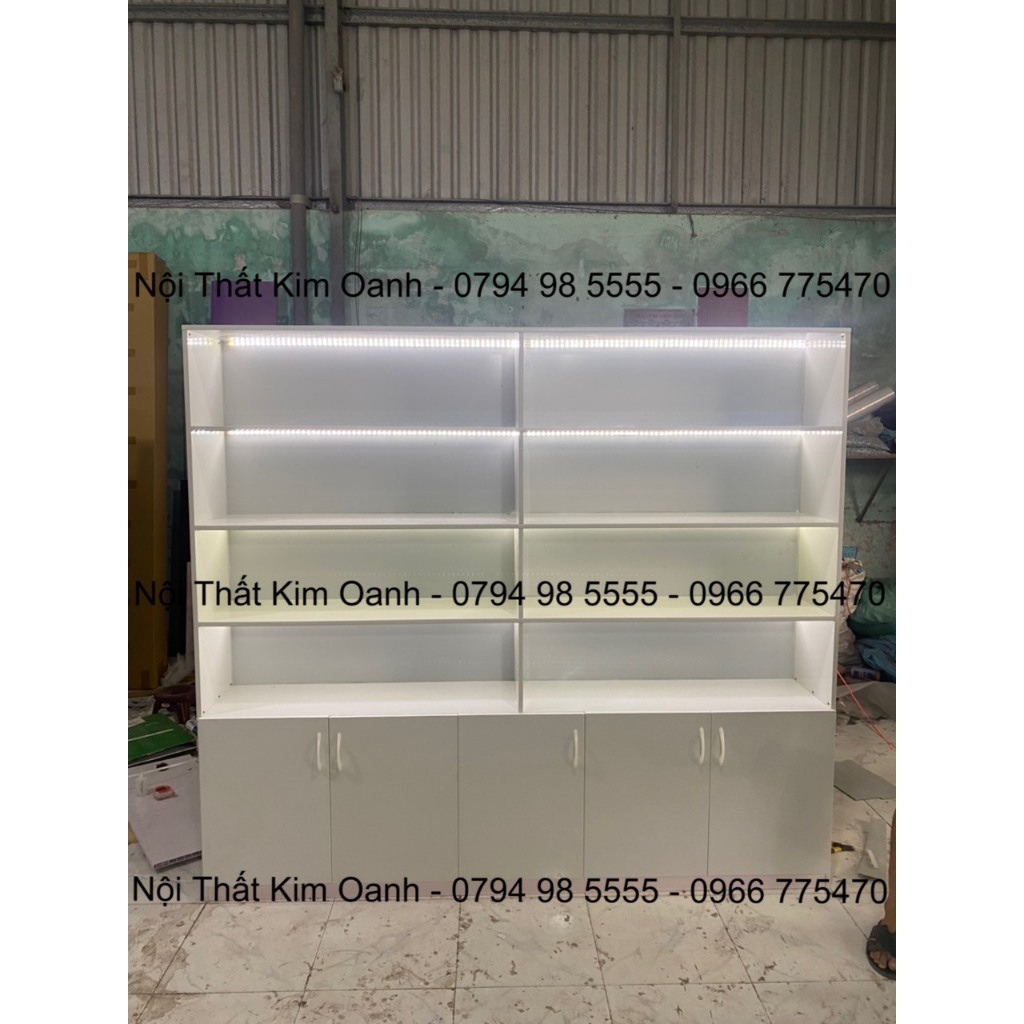 TỦ KÊ TRƯNG BÀY NHỰA ĐÀI LOAN SẴN LED 200*180 - NHẬN THEO YÊU CẦU