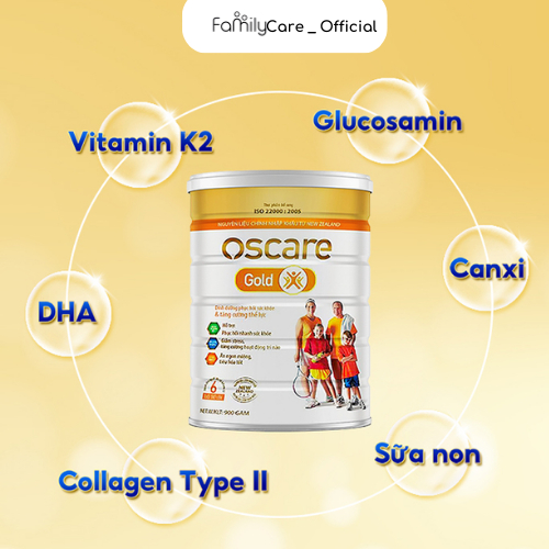 Sữa bột cho người cao tuổi Oscare Gold, ngăn ngừa loãng xương, nâng cao sức khỏe người già