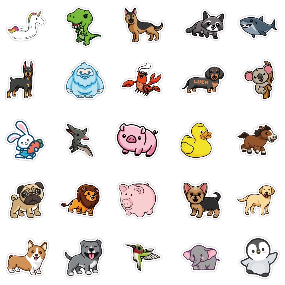 Sticker động vật TM stationery cute giá rẻ  hình dán dễ thương nhãn dán màu đậm đẹp-hàng loại 1