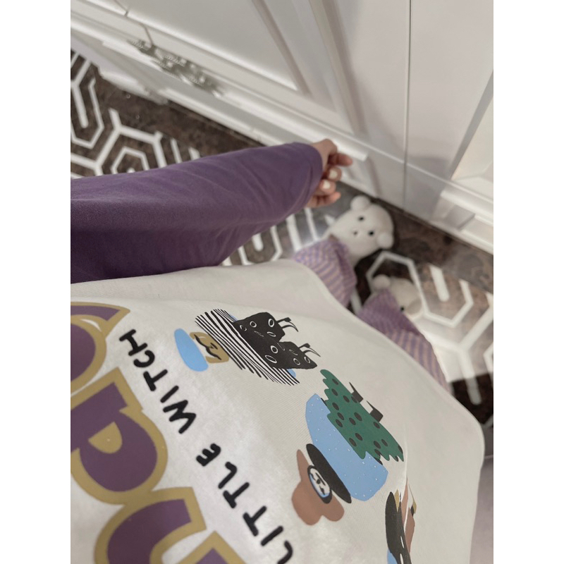 Bộ tím áo wendy phối quần kẻ