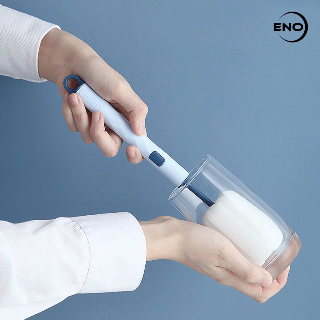 Cọ Rửa Bình Sữa Mút Xốp Móc Treo Tiện Lợi Cọ Rửa Bình Nước Ly Cốc Xịn Có Thể Thay Đầu Mút ENO
