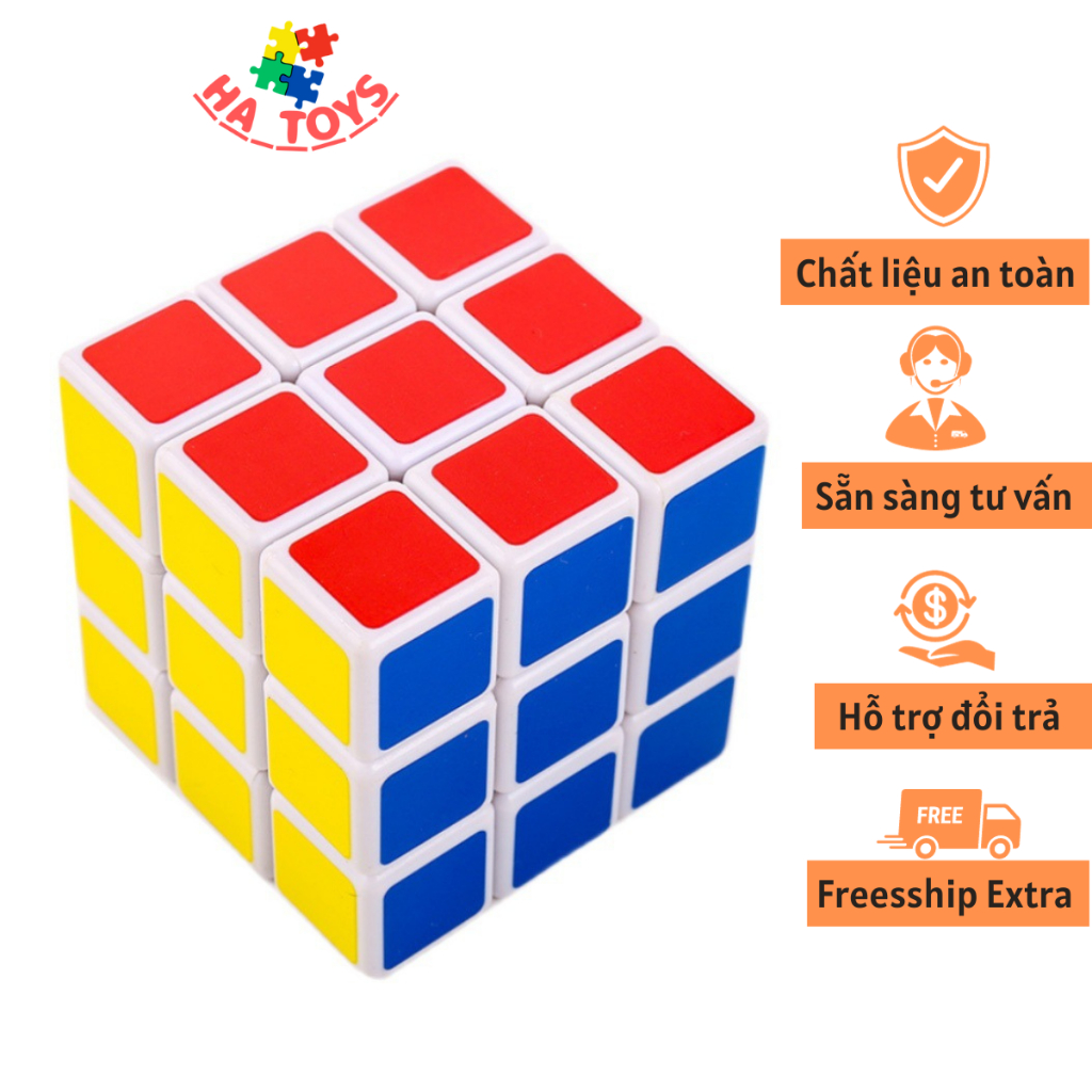 Rubik 3x3 kích thước 5,6x5,6cm HT1020, trò chơi kinh điển cho mọi lứa tuổi