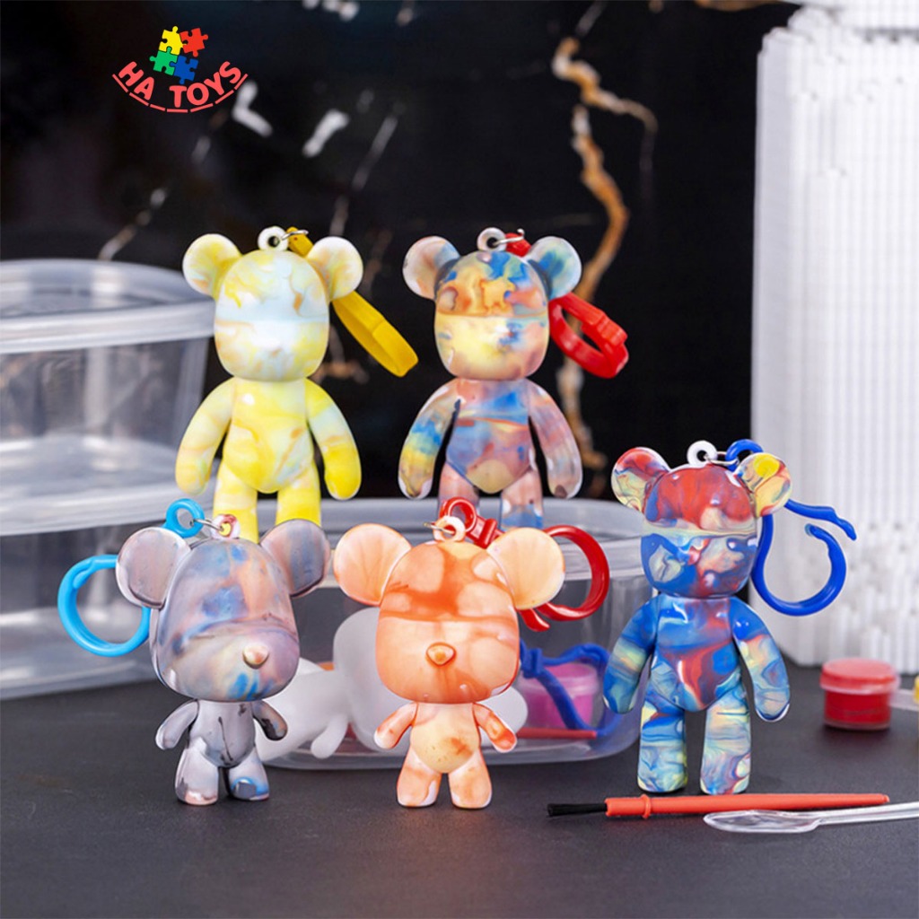 Đồ chơi thủ công tô tượng cho trẻ em HT1021, sản phẩm tích hợp làm móc khóa cute