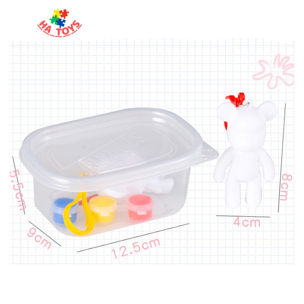 Đồ chơi thủ công tô tượng cho trẻ em HT1021, sản phẩm tích hợp làm móc khóa cute