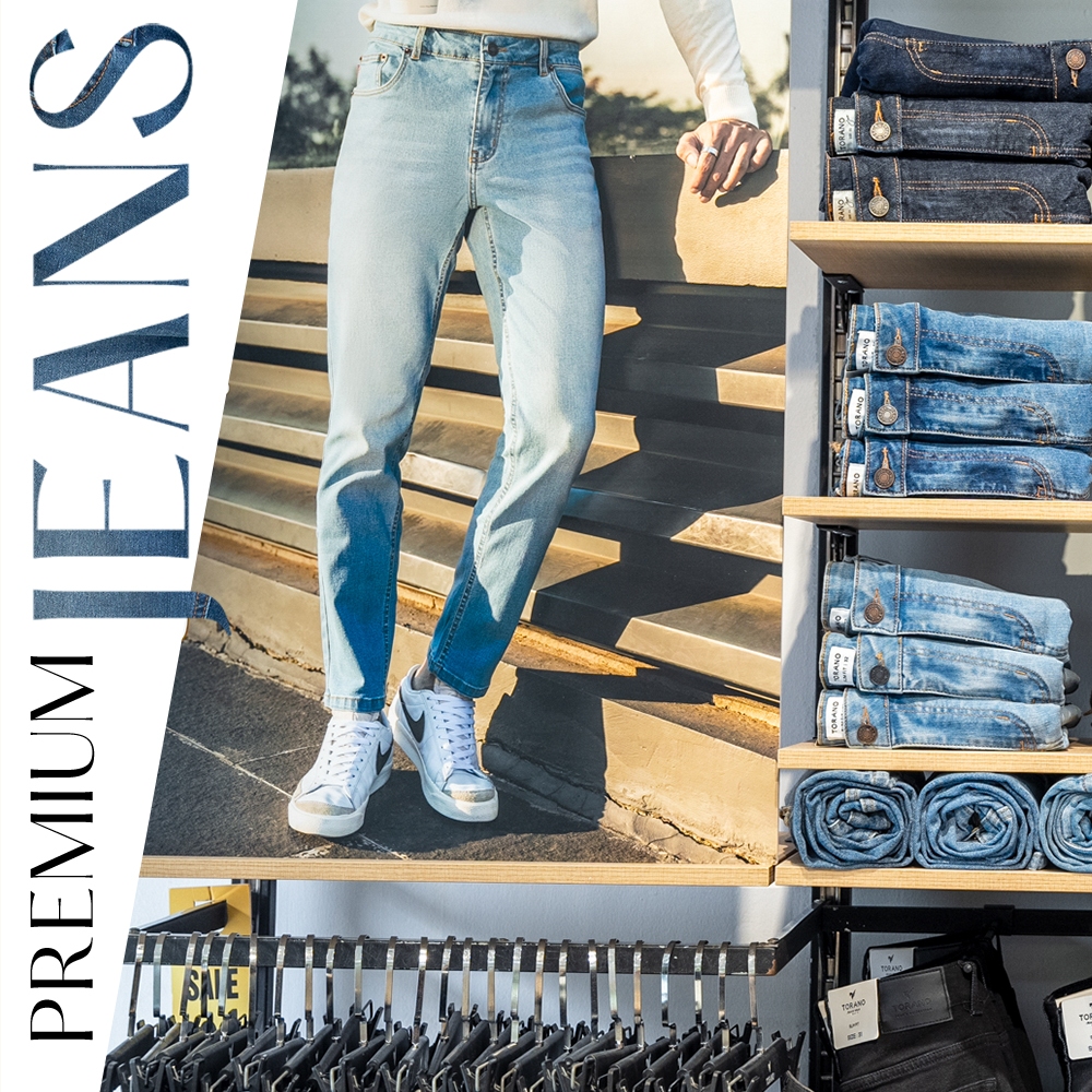 Quần Jeans nam TORANO dáng basic Slim Co Giãn Tốt, Không Bai Xù, Bền Màu, Phom Trẻ Trung EABJ012