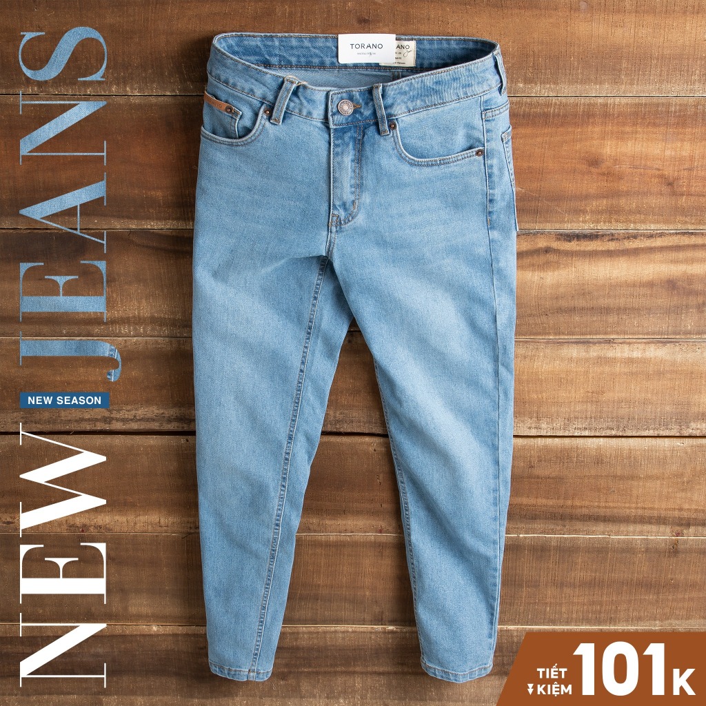 Quần Jeans nam TORANO dáng basic Slim Co Giãn Tốt, Không Bai Xù, Bền Màu, Phom Trẻ Trung EABJ012