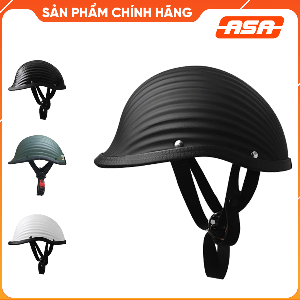 Mũ Bảo Hiểm ASAMA Vỏ Sò - Cực Chất 2019 - ASA HELMETS