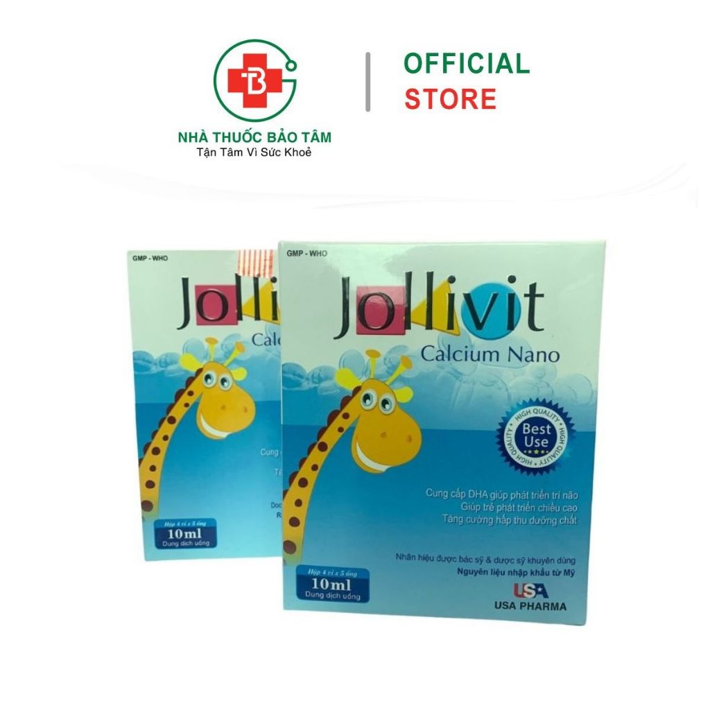 Jollivit Calcium Nano canxi bổ sung canxi cho bé giúp bé phát triển chống còi xương suy dinh dưỡng
