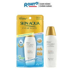 Sữa Chống Nắng Hằng Ngày Dưỡng Trắng SUNPLAY Skin Aqua Clear White SPF 50+ PA++++ 55g