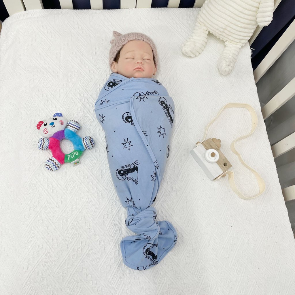 Quấn Chũn Cho Bé Ngủ Ngon BAFABY Tránh Giật Mình Chất Vải Cotton Co Giãn 4 Chiều 343