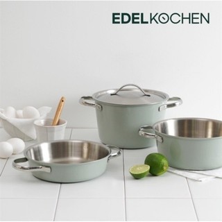 Chảo inox phủ ceramic 20 x 5cm Edelkochen_KN - Xanh Cốm