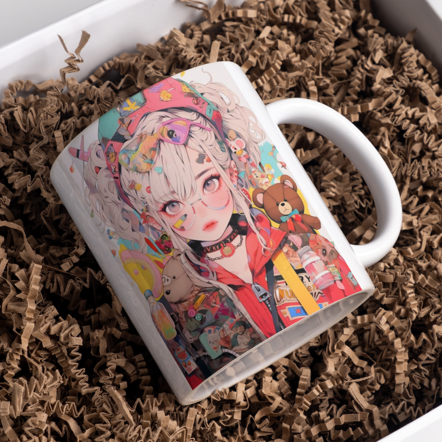 Cốc Sứ Ly Sứ Anime Girl Xinh Đẹp Dễ Thương, Decor Trang Trí Làm Quà Tặng