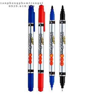 Hộp 12 Bút dạ kính Monami 2 đầu Twin Name Pen Hàn Quốc