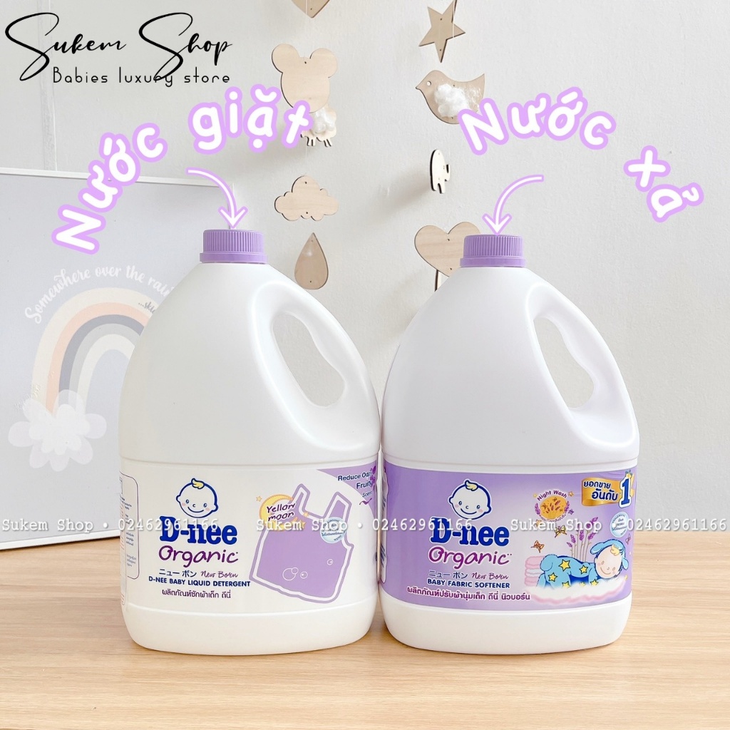 Nước Giặt Quần Áo Em Bé Dnee 3000ml Chính Hãng