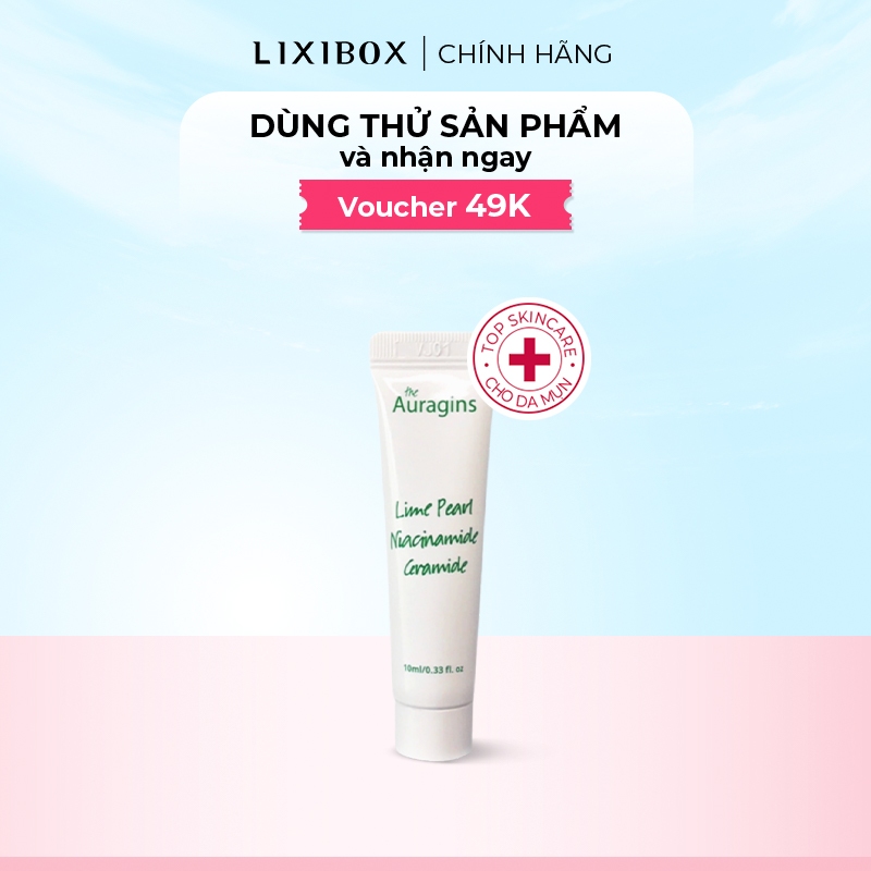 Gel dưỡng ẩm ngừa mụn, giảm thâm The Auragins Skin Rescue Brightening Gel Cream 10ml