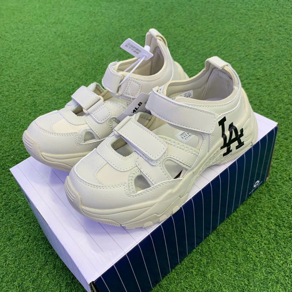 Giày MLB BigBall Chunky Mask Ny, Giày mlb quai dán Thể Thao MLB Nâu Kem NY chunky New York Yankees