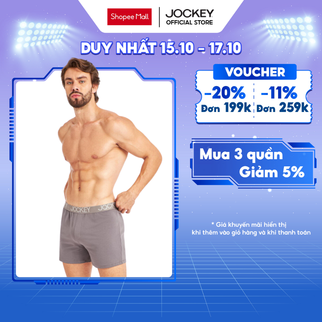 Quần lót nam Jockey dáng Knit Boxer - J1168