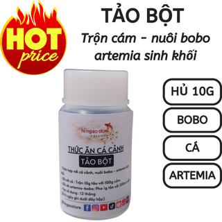 Hủ 10G Tảo bột nuôi cá, bobo, artemia sinh khối - Thức ăn cá cảnh | Hingaostore.