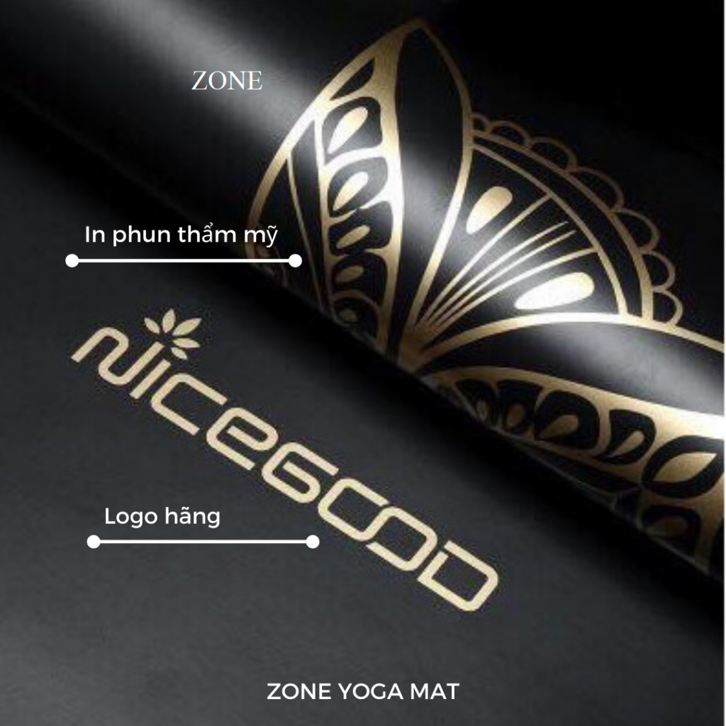 Thảm Tập Yoga NICEGOOD Định Tuyến Rõ Nét, In Phun Thẩm Mỹ, Dày 5mm Tặng Kèm Túi