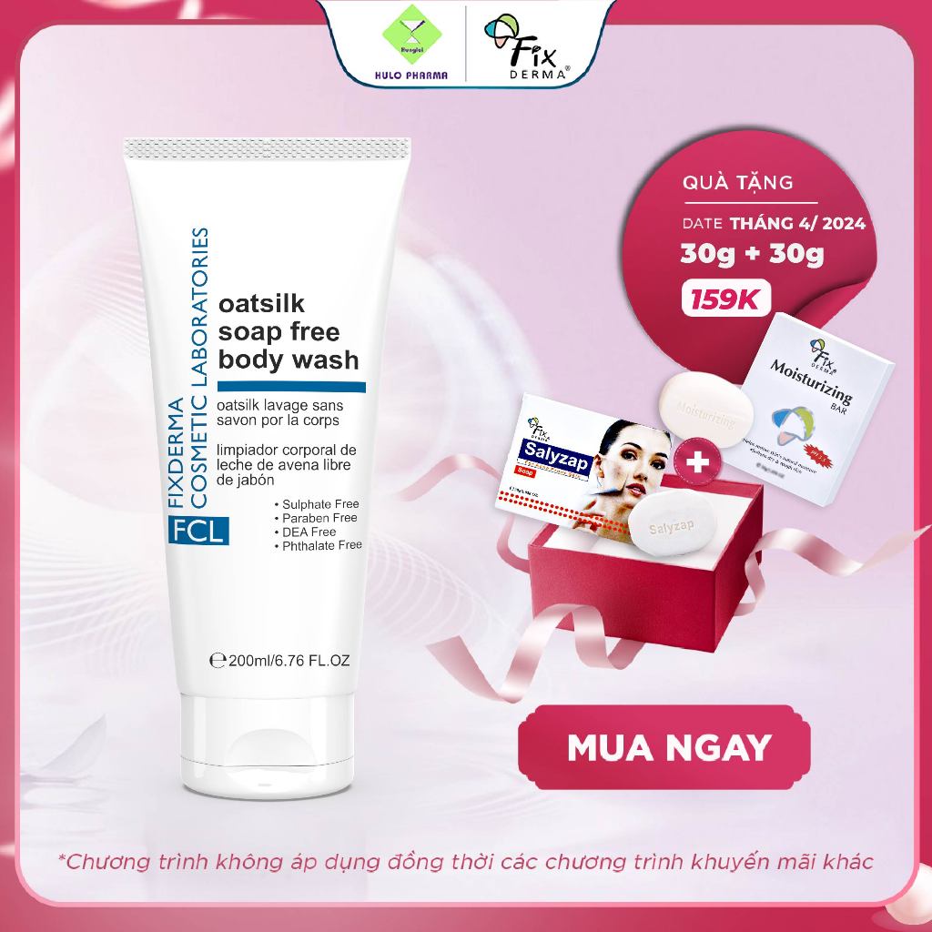 Sữa Tắm Dưỡng Ẩm FCL Oatsilk Soap Free Body Wash Làm Mềm Mịn, Trắng Sáng Cho Da Nhạy Cảm 200ml - 400ml [Hùng Lợi]