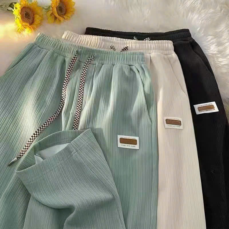 QUẦN ỐNG RỘNG TỔ ONG UNISEX HOT phối dây rút M900
