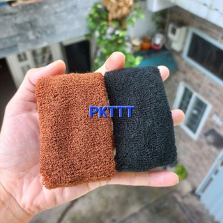 Túi 12 Len cột tóc bản to 4cm-5cm mã 035 (đen/màu)