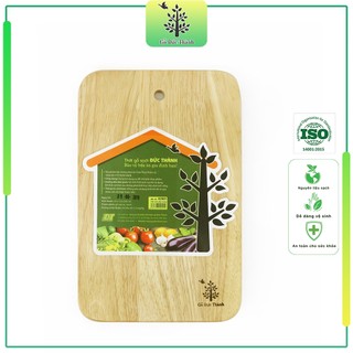 Thớt gỗ chữ nhật mỏng, có lỗ treo - Gỗ Đức Thành - 02901 - Đạt chứng nhận vệ sinh an toàn thực phẩm