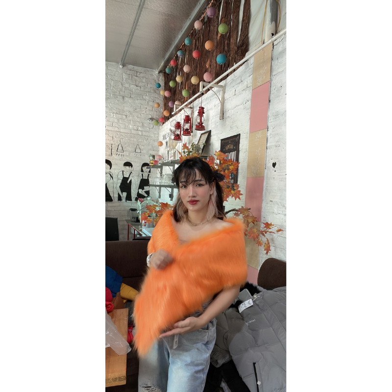 Khăn choàng lông sang trọng ấm áp
