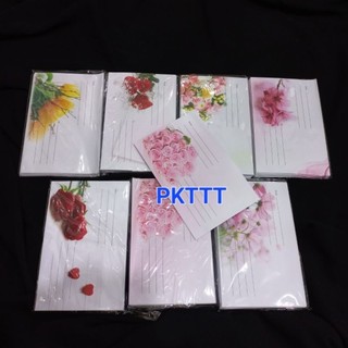 Xấp 20 bao thư cao cấp in hoa 11×17cm (có keo dán miệng )