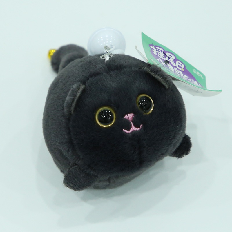 Đồ Chơi Móc khoá Mèo bông vẫy đuôi thú nhồi bông móc balo ngộ nghĩnh, dễ thương