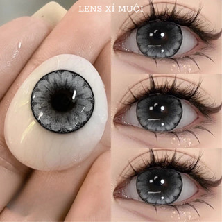 Lens mắt vân đá màu xám giãn to 100 có độ cận