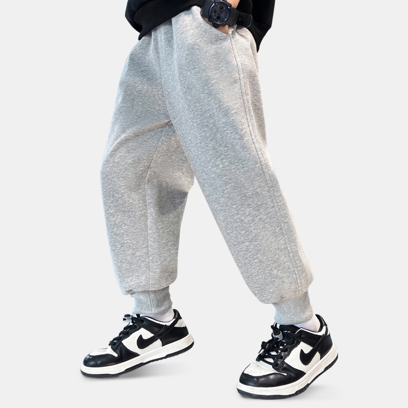 Quần dài cho bé trai bé gái BabyloveGO mẫu mới 2023 quần thu đông chất nỉ da cá dáng thể thao QN005