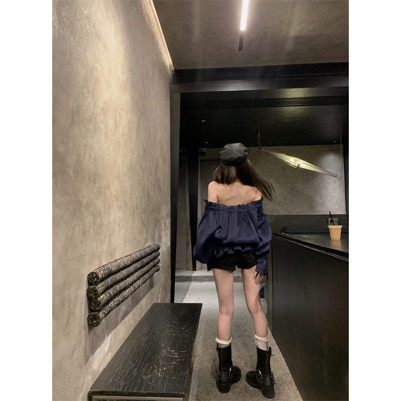 ROSALEE Áo trễ vai tay phồng đan dây - LEESY TOP